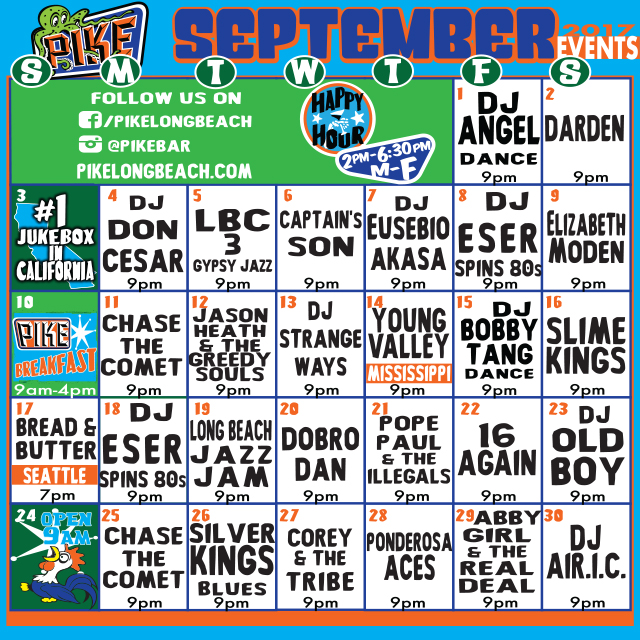 Pike Events SEPTEMBER Pike Calendar